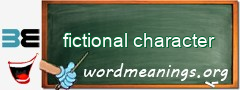 WordMeaning blackboard for fictional character